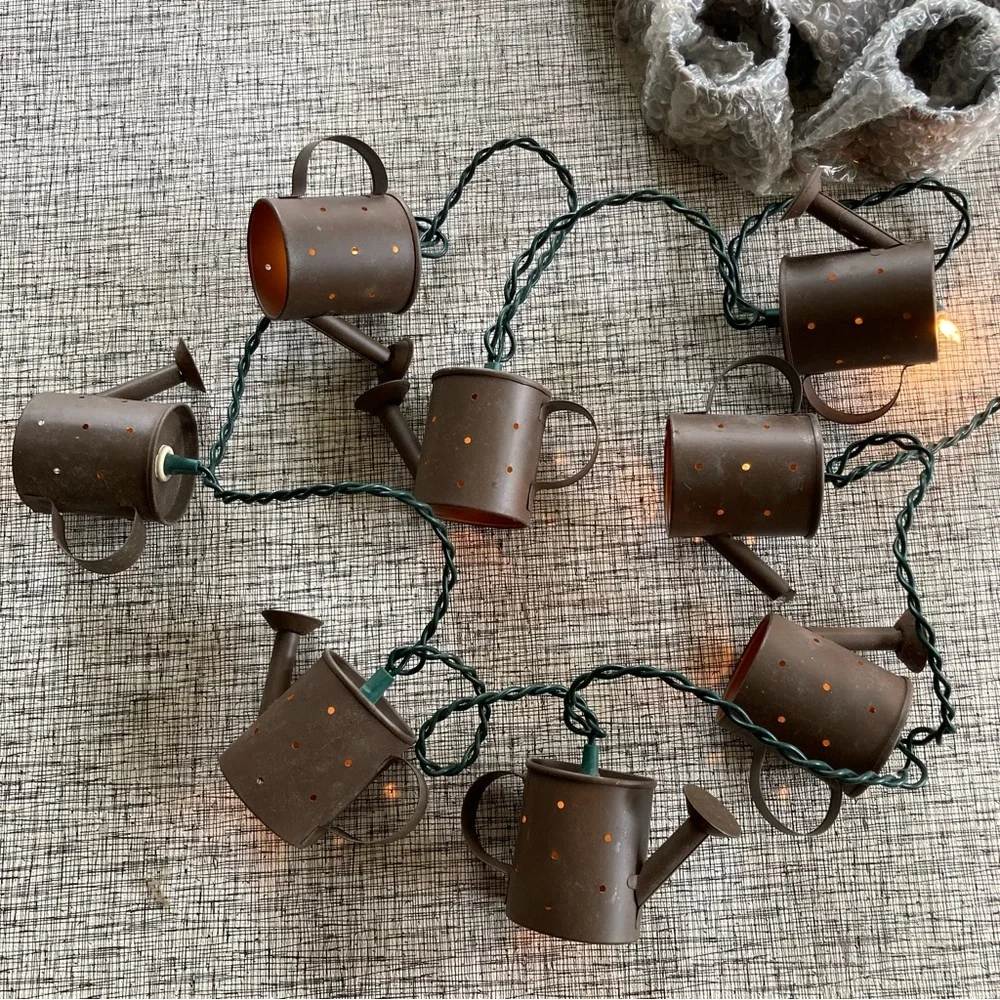 Watering Cans Garden Sun Room String Patio Lights Indoor 2 Strings = 16 Ft.